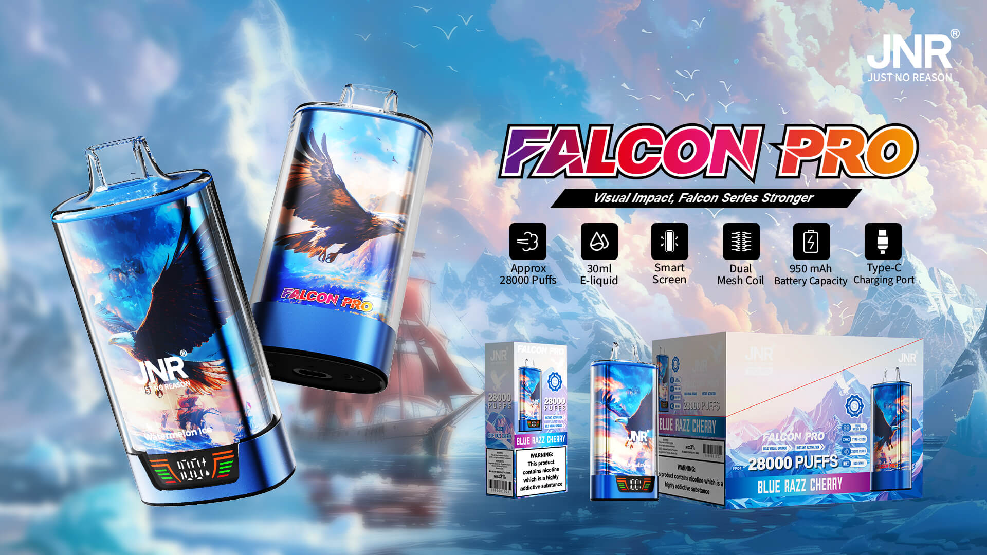 JNR Falcon Pro 28000 Puffs Einweg Vape Rabatt Hagen